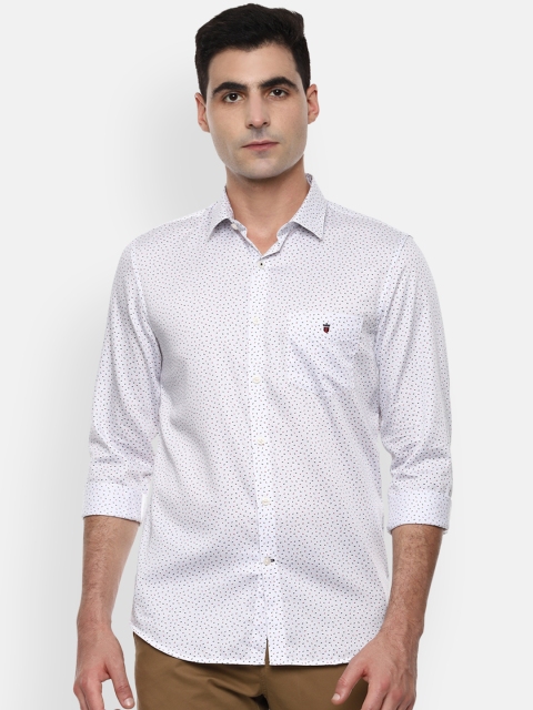 

Louis Philippe Sport Men White & Blue Slim Fit Printed Casual Shirt