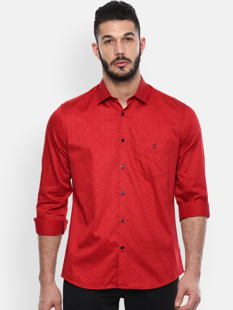 

Louis Philippe Sport Men Red Slim Fit Printed Casual Shirt