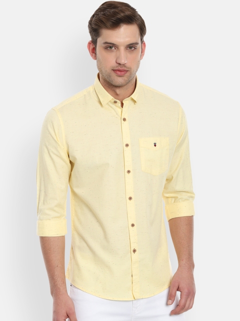 

Louis Philippe Sport Men Yellow Slim Fit Solid Casual Shirt