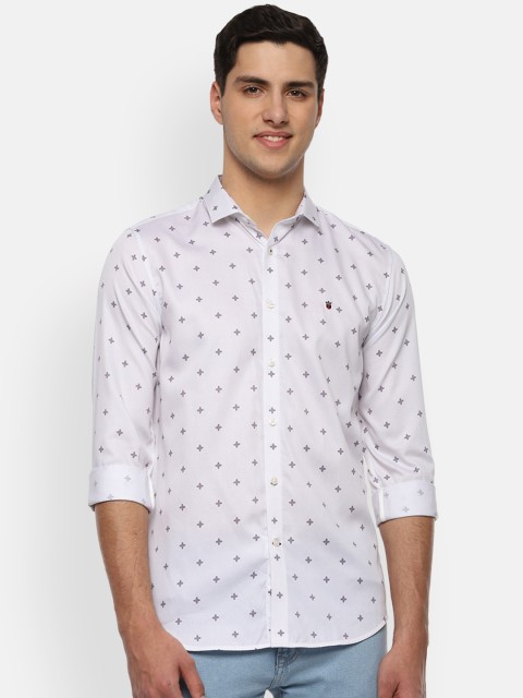 

Louis Philippe Sport Men White Slim Fit Printed Casual Shirt