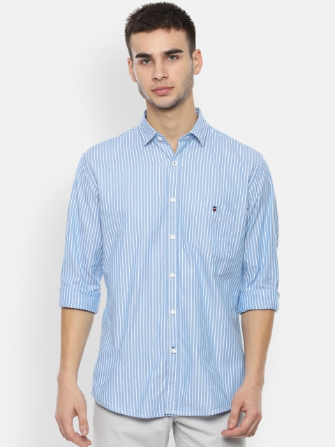 

Louis Philippe Sport Men Blue & White Slim Fit Striped Casual Shirt