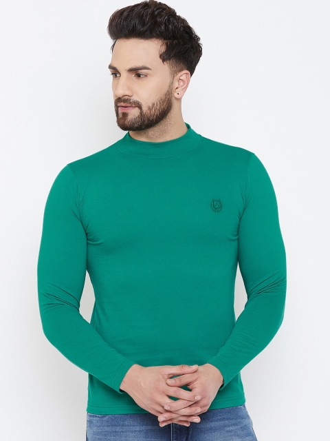 

Adobe Men Green Solid Round Neck T-shirt