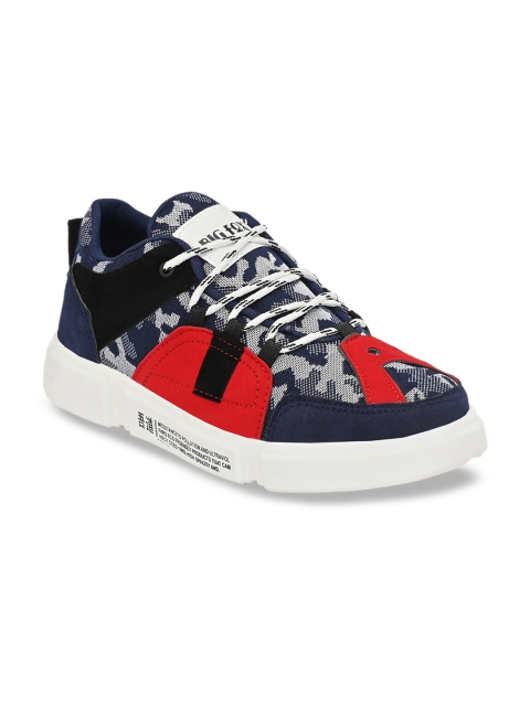 

Big Fox Men Navy Blue & Grey Sneakers