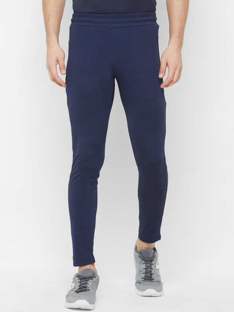 

FiTZ Men Blue Solid Slim Fit Track Pants