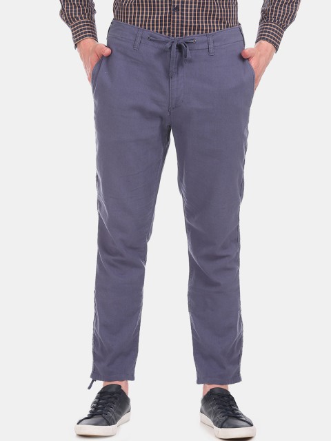 

Cherokee Men Blue Slim Fit Solid Regular Trousers