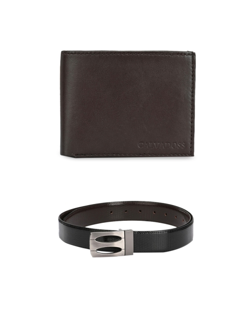 

Calvadoss Men Premium Belt and Wallet Gift Set, Brown