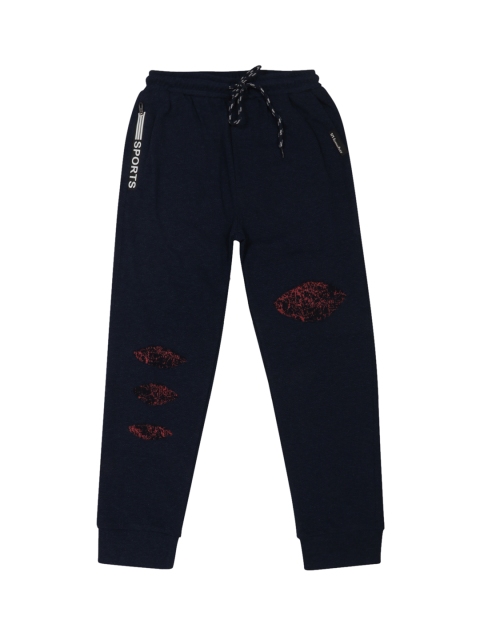 

Lil Tomatoes Boys Navy Blue Solid Joggers