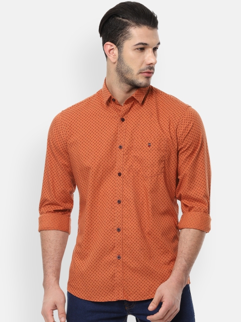 

Louis Philippe Sport Men Orange Slim Fit Printed Casual Shirt
