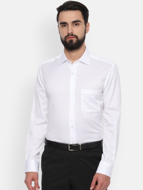 

Louis Philippe Men White Regular Fit Solid Formal Shirt