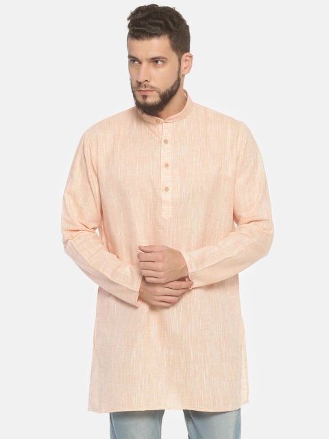 

TATTVA Men Beige Solid Straight Kurta