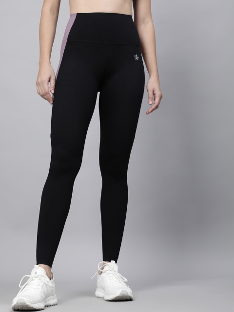 

Cultsport Women Black & Grey Colorblocked Seamless Ankle Length Leggings