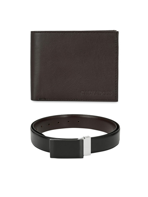

Calvadoss Men Premium Belt & Wallet Gift Set, Black