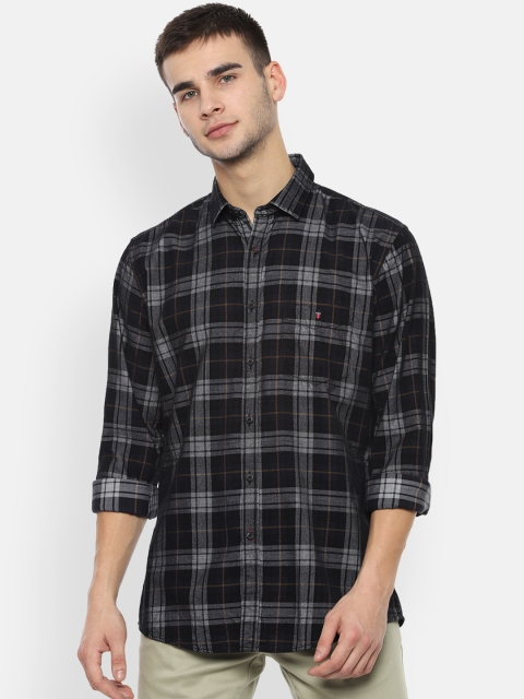 

Louis Philippe Sport Men Black & White Slim Fit Checked Casual Shirt