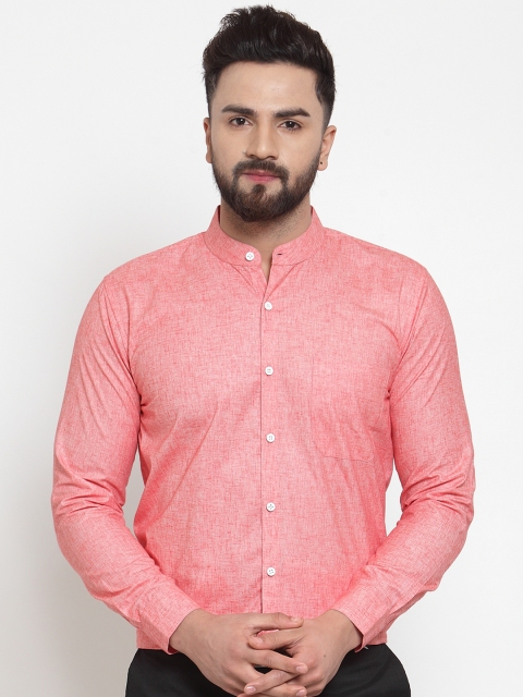 

JAINISH Men Red Classic Regular Fit Solid Formal Shirt