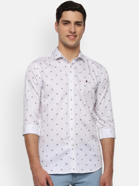 

Louis Philippe Sport Men White Slim Fit Printed Casual Shirt