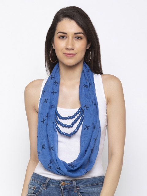 

Vozaf Women Blue Printed Stole