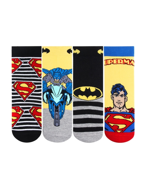 

Bonjour Kids Pack of 4 Assorted Superman & Batman Crew Socks