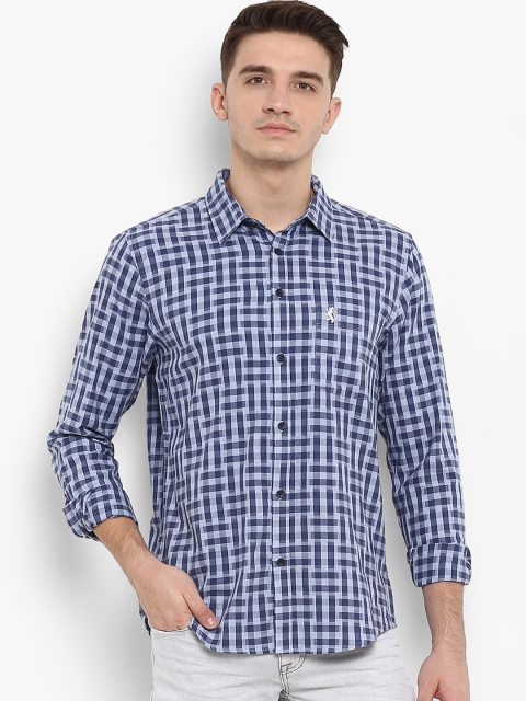 

Red Tape Men Blue Regular Fit Checked Casual Shirt