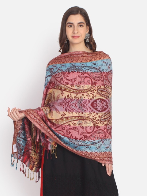 

Anekaant Women Multi-Coloured Woven Design Reversible Shawl