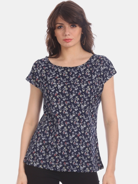 

Cherokee Women Blue Printed Top