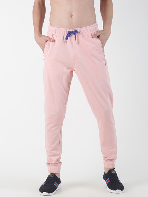 

Blue Saint Men Pink Solid Straight-Fit Joggers