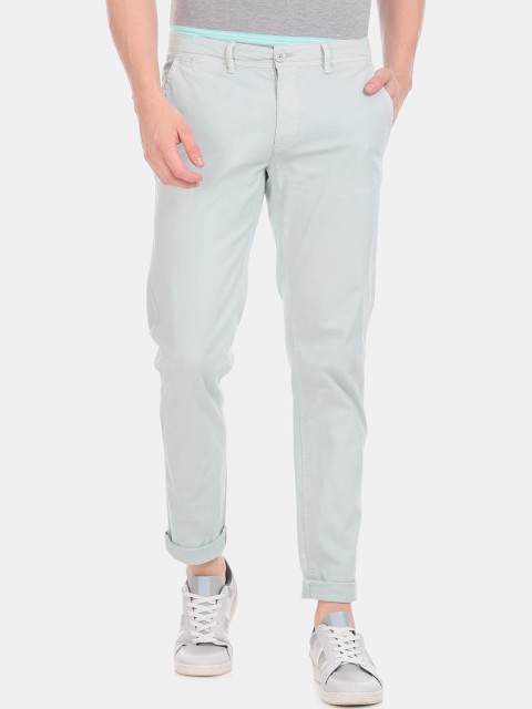 

Cherokee Men Sea Green Slim Fit Solid Regular Trousers