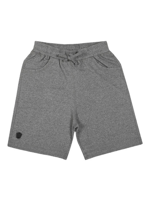 

Lil Tomatoes Boys Grey Self Design Regular Shorts