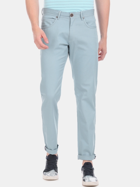 

Cherokee Men Blue Slim Fit Solid Regular Trousers