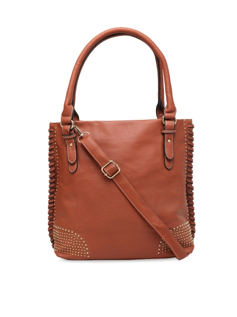 

Ladida Brown Embellished Handheld Bag