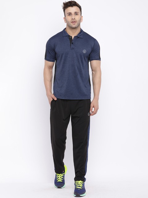

Chkokko Men Blue & Black Solid Tracksuit