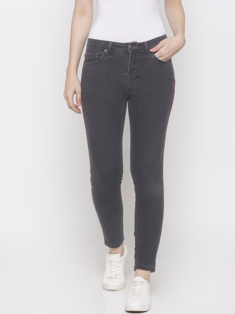 

Globus Women Grey Slim Fit Mid-Rise Clean Look Jeans