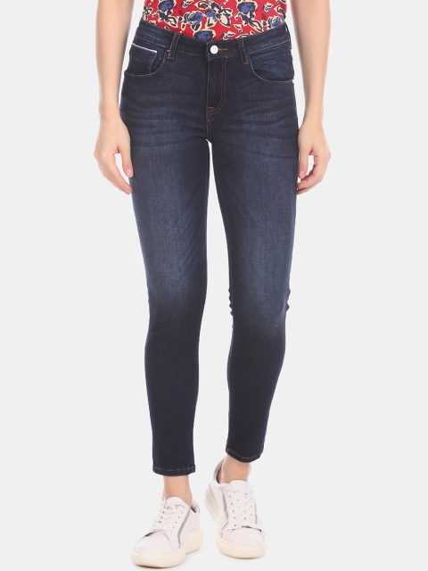 

U.S. Polo Assn. Women Blue Skinny Fit Mid-Rise Clean Look Jeans