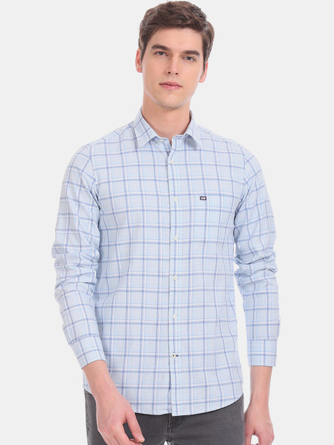 

Arrow Sport Men Blue Slim Fit Checked Casual Shirt