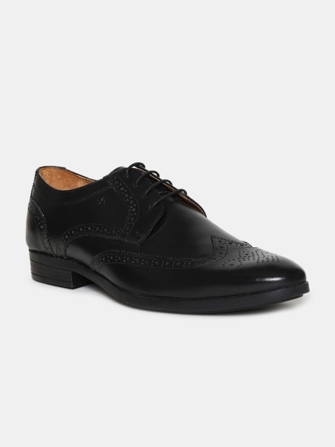

Arrow Men Black Textured Wingtip Leather Formal Brogues
