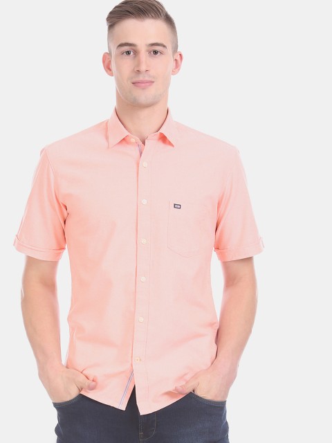 

Arrow Sport Men Orange Regular Fit Solid Casual Shirt