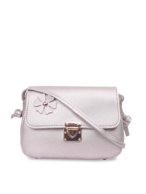 

Bagkok Silver-Toned Solid Sling Bag