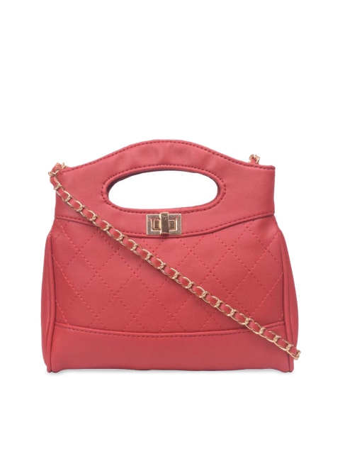 

Bagkok Red Textured Handheld Bag