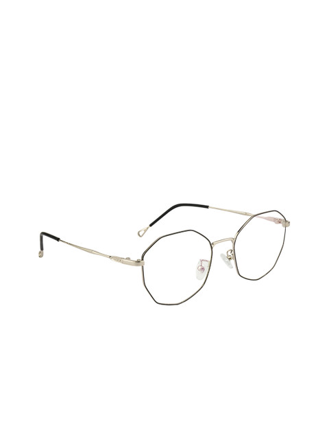 

Ted Smith Unisex Black & Silver-Toned Solid Full Rim Round Frames TSF-9417_C2