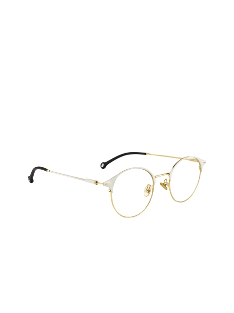

Ted Smith Unisex White & Gold-Toned Solid Full Rim Round Frames TSF-5849_C3