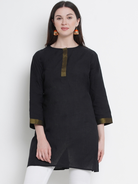

Love More Womens Black Solid Tunic