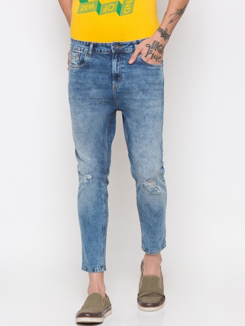 

Globus Men Blue Slim Fit Low-Rise Low Distress Jeans
