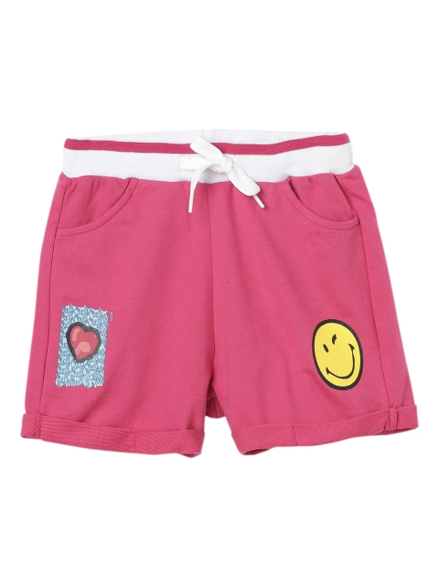 

Smiley World Girls Pink Solid Regular Fit Regular Shorts