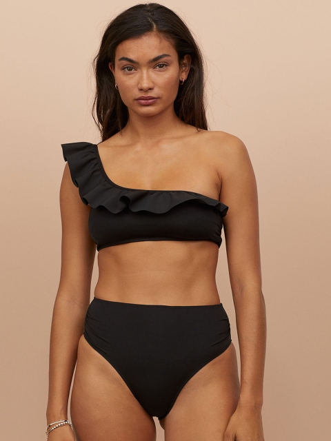 

H&M Women Black Solid Brazilian Bikini Bottoms