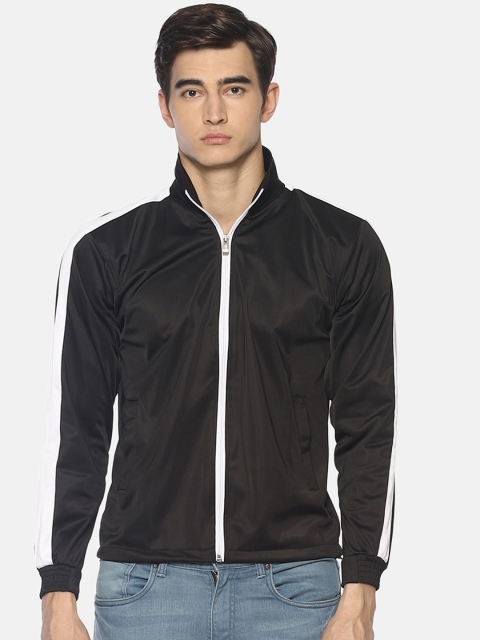 

HPS Sports Men Black Solid Sporty Jacket