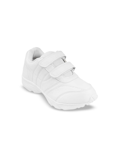 

Kittens Boys White Slip-On School Shoes