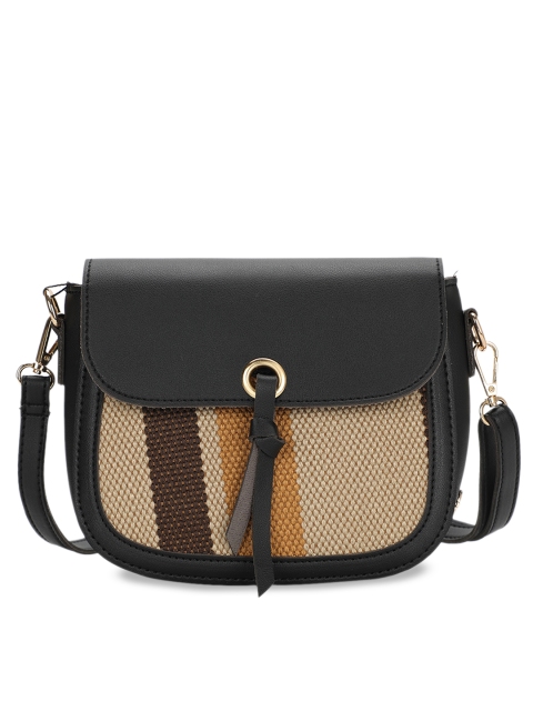 

E2O Black & Brown Colourblocked Sling Bag