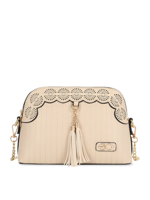 

E2O Beige Solid Sling Bag