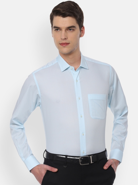

Van Heusen Men Blue Regular Fit Self Design Formal Shirt
