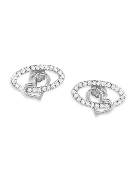 

ZAYN Silver-Plated 925 Sterling Silver Heart Shaped Studs