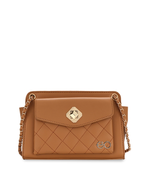

E2O Brown Solid Sling Bag